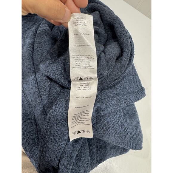 EDDIE BAUER Men’s Tight Knit Quarter-Zip Pullover Blue Size X Large - Picture 9 of 10